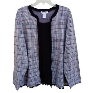 Rebecca Malone plaid knit top sz 2X